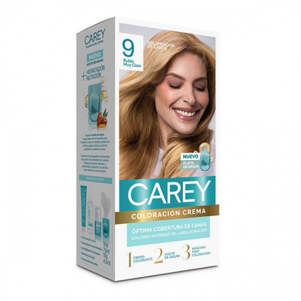 Imagen de TINTE CAREY Nro.9 RUBIO MUY CLARO