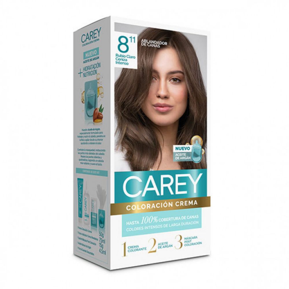 Imagen de TINTE CAREY Nro. 8.11 RUBIO CLARO CENIZA INTENSO