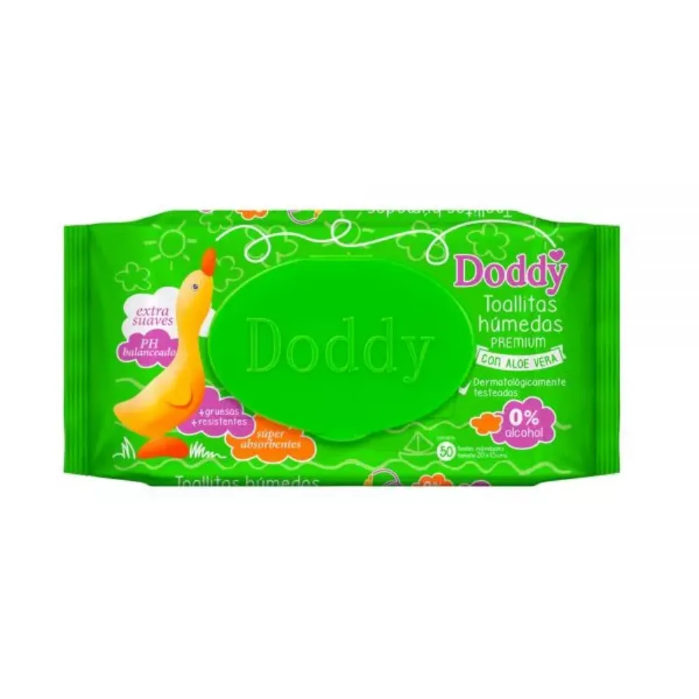 Imagen de TOHALLITA HUMEDA DODDY 50 UNIDADES