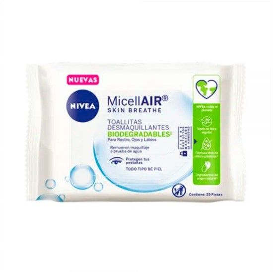 Imagen de TOALLITAS DESMAQUILLANTE MICELLAIR NIVEA
