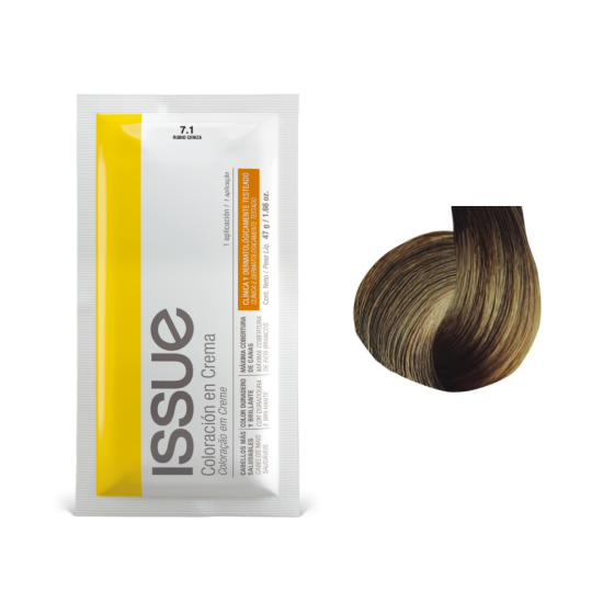 Imagen de ISSUE CREMA COLORACION Nro. 7.1 RUBIO CENIZA