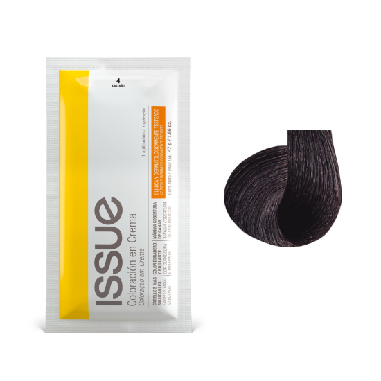 Imagen de ISSUE CREMA COLORACION Nro. 4 CASTAÑO