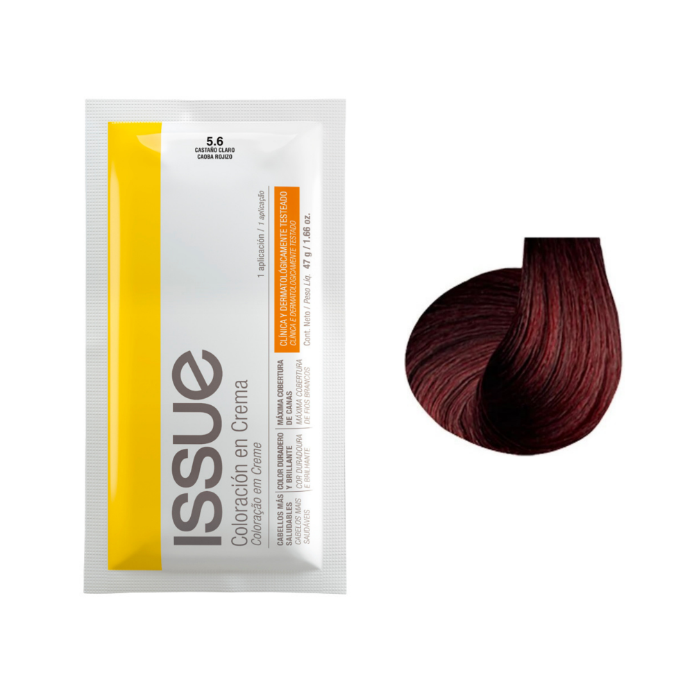 Imagen de ISSUE CREMA COLORACION Nro. 5.6 CASTAÑO CLARO CAOBA