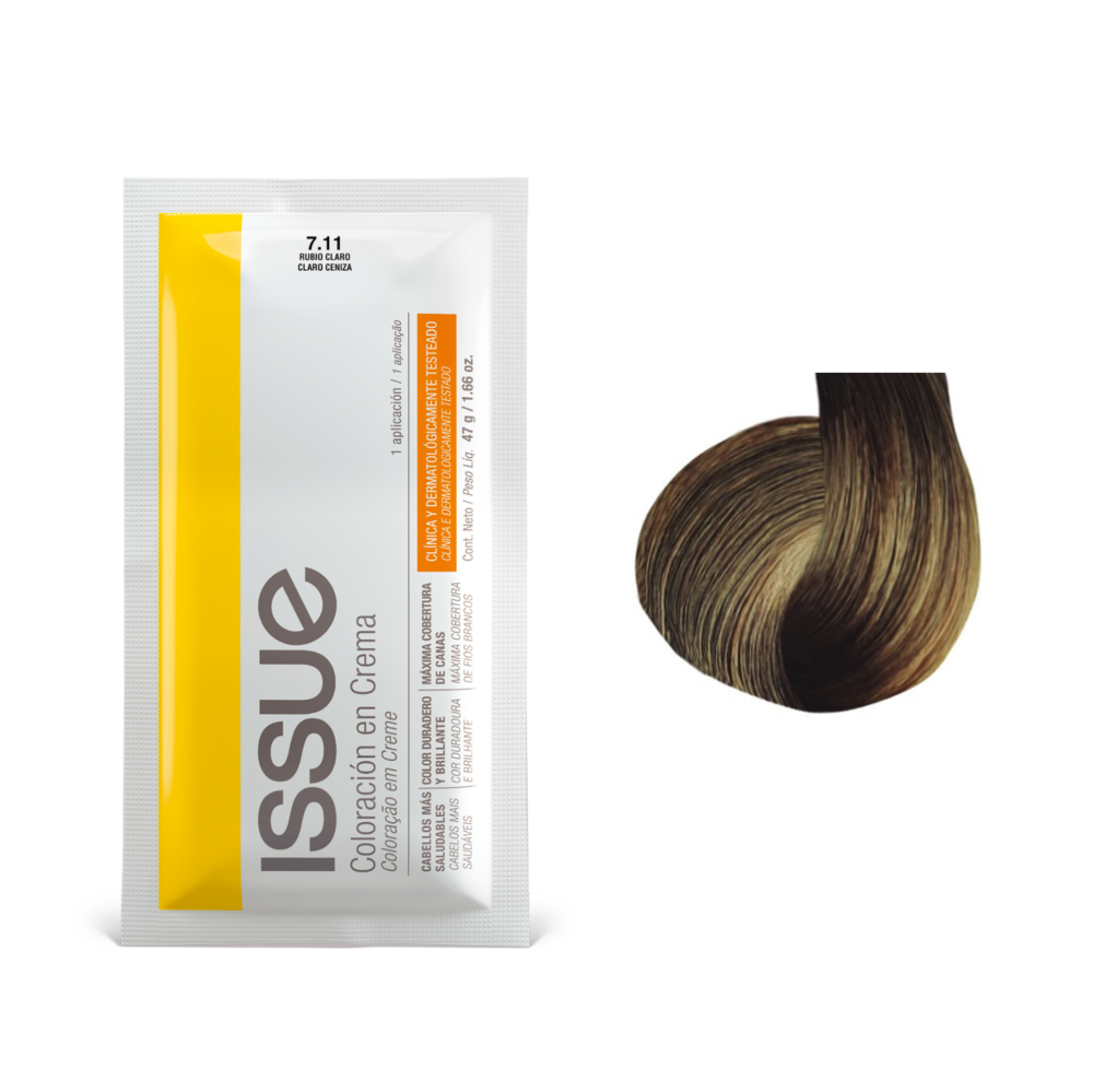Imagen de ISSUE CREMA COLORACION Nro. 7.11 RUBIO CENIZA