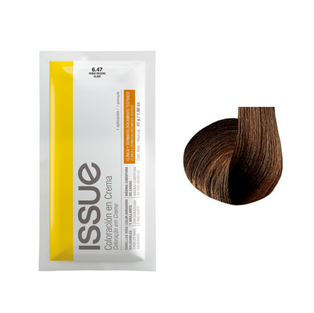 Imagen de ISSUE CREMA COLORACION Nro. 6.47 RUBIO OSCURO