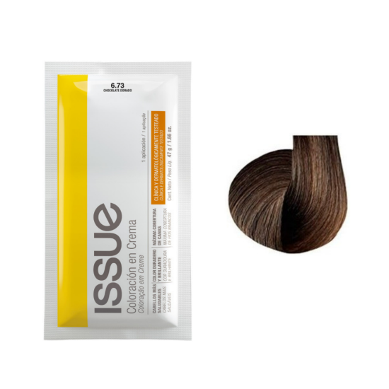 Imagen de ISSUE CREMA COLORACION Nro. 6.73 CHOCOLATE DORADO