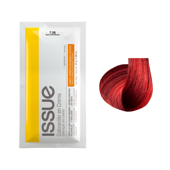 Imagen de ISSUE CREMA COLORACION Nro. 7.26 ROJO CLARO PERLADO
