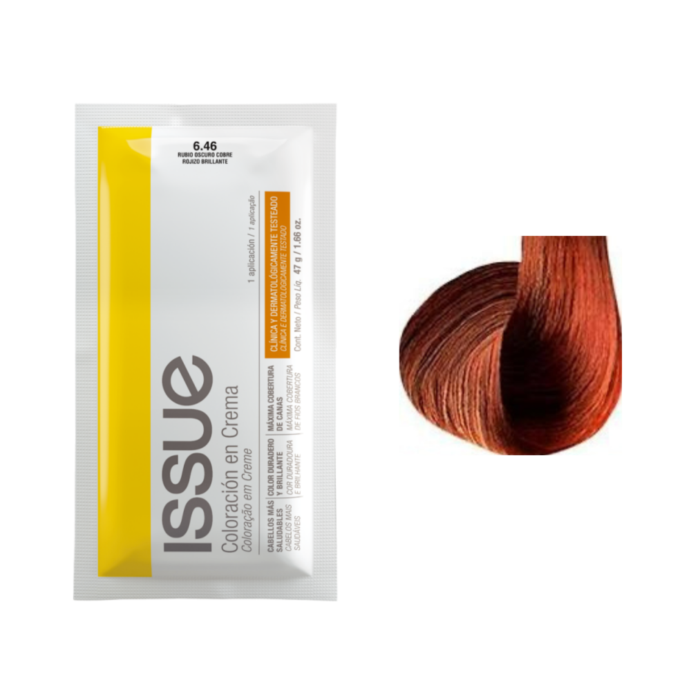 Imagen de ISSUE CREMA COLORACION Nro. 6.46 RUBIO OSCURO COBRE