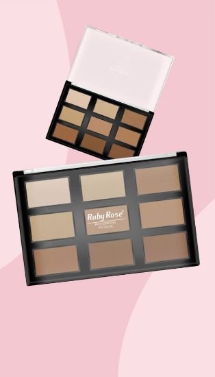 Imagen de POLVO MAKE-UP 9 COL FACIAL RUBY ROSE HB-7208