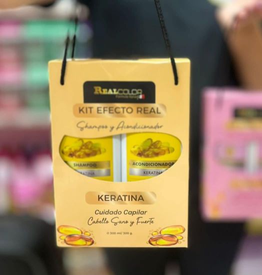 Imagen de KIT SHAMPOO+ACONDICIONADOR KERATINA 300ML