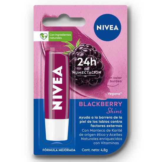 Imagen de LABIAL NIVEA HUMECTANTE BLACKBERRY SHINE