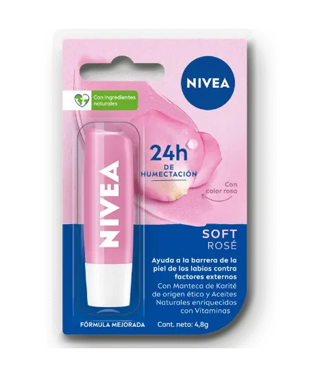 Imagen de LABIAL NIVEA HUMECTANTE SOFT ROSE