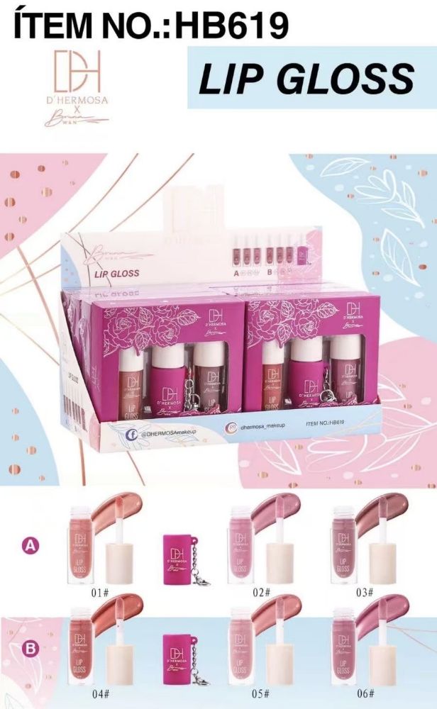 Imagen de LIP GLOS 3PCS D HERMOSA HB619