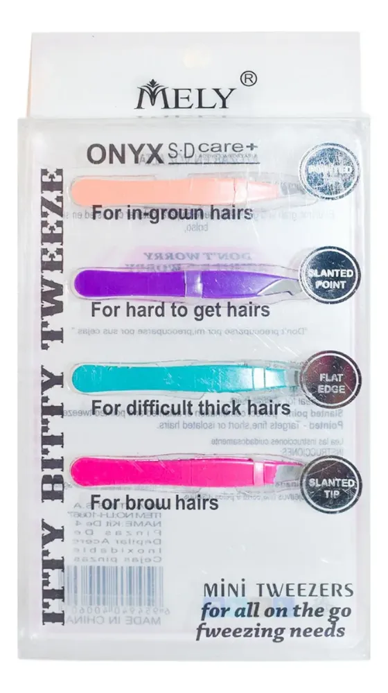 Imagen de SET DE PINZAS DE CEJAS X4 PCS 5256-1