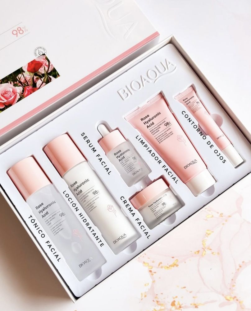 Imagen de KIT SKIN CARE BIOAQUA ROSE HYALURONIC ACID BQY42620