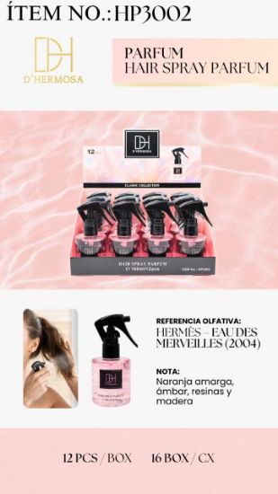Imagen de PERFUME P/ CABELLO DHERMOSA HP3002