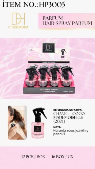 Imagen de PERFUME P/ CABELLO DHERMOSA HP3005