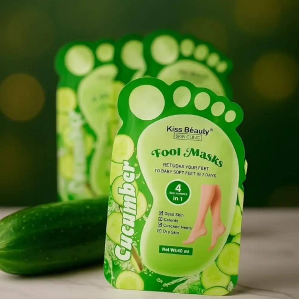 Imagen de MASCARILLA P/ PIES KISS BEAUTY ALOE VERA 1594-07A