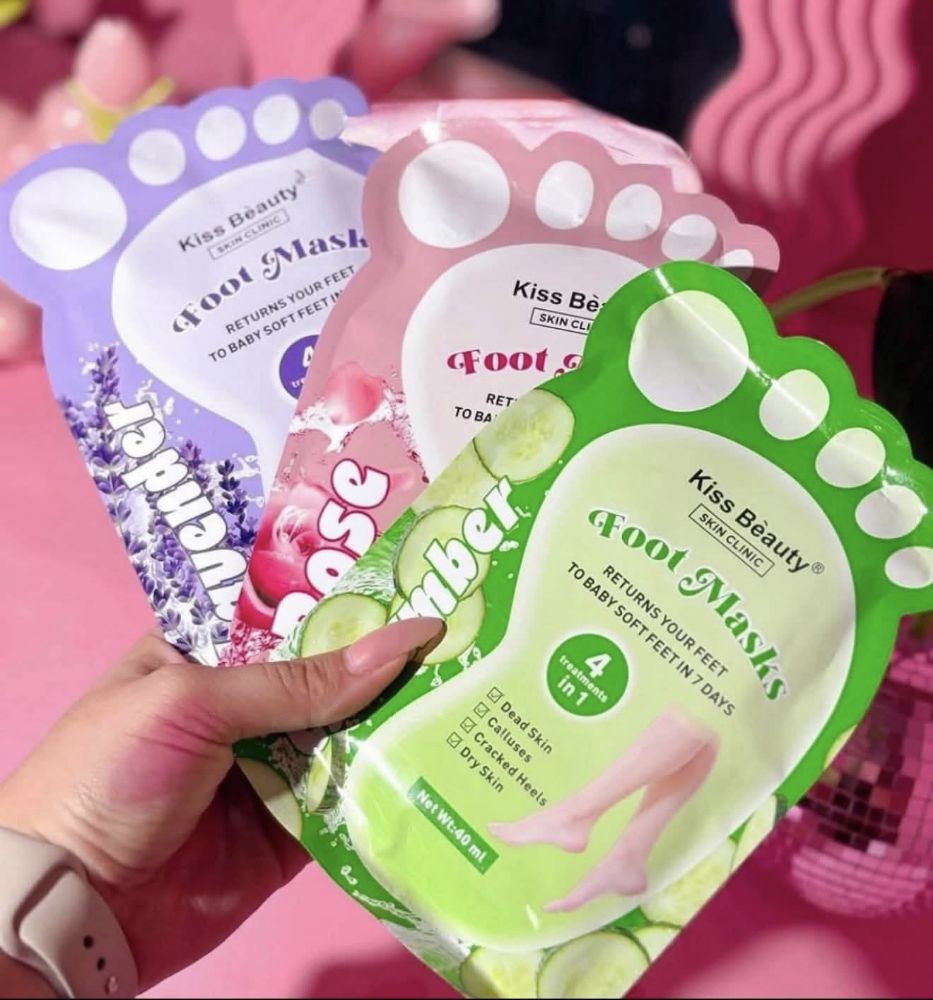 Imagen de MASCARILLA P/PIES ROSA KISS BEAUTY 1594-07B