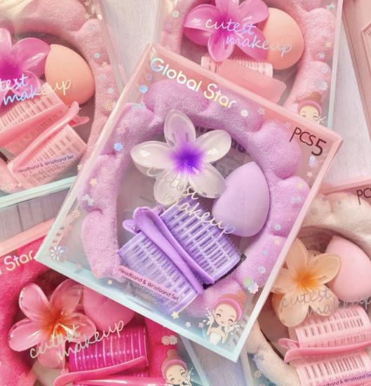 Imagen de KIT 5PCS VINCHA ESPONJITA HEVILLA RULEROS AGE-694