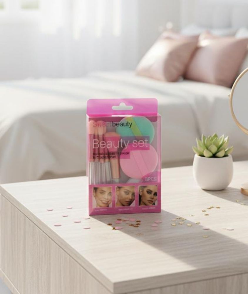 Imagen de SET BROCHAS +ESPONJITAS 8PCS SWEET BEAUTY BX-2005