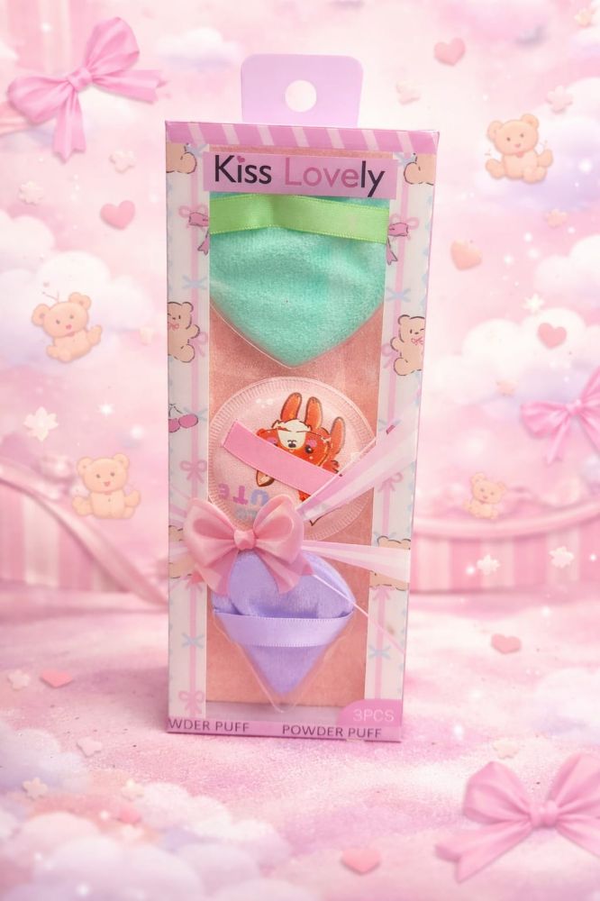 Imagen de SET ESPONJITAS 3 PCS KISS LOVELY BX-2339