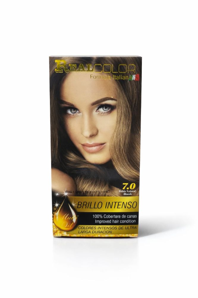 Imagen de TINTE KIT REAL COLOR 7.0 RUBIO NATURAL