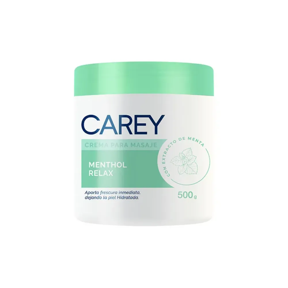 Imagen de CAREY CREMA P/MASAJE MENTHOL RELAX 500GR
