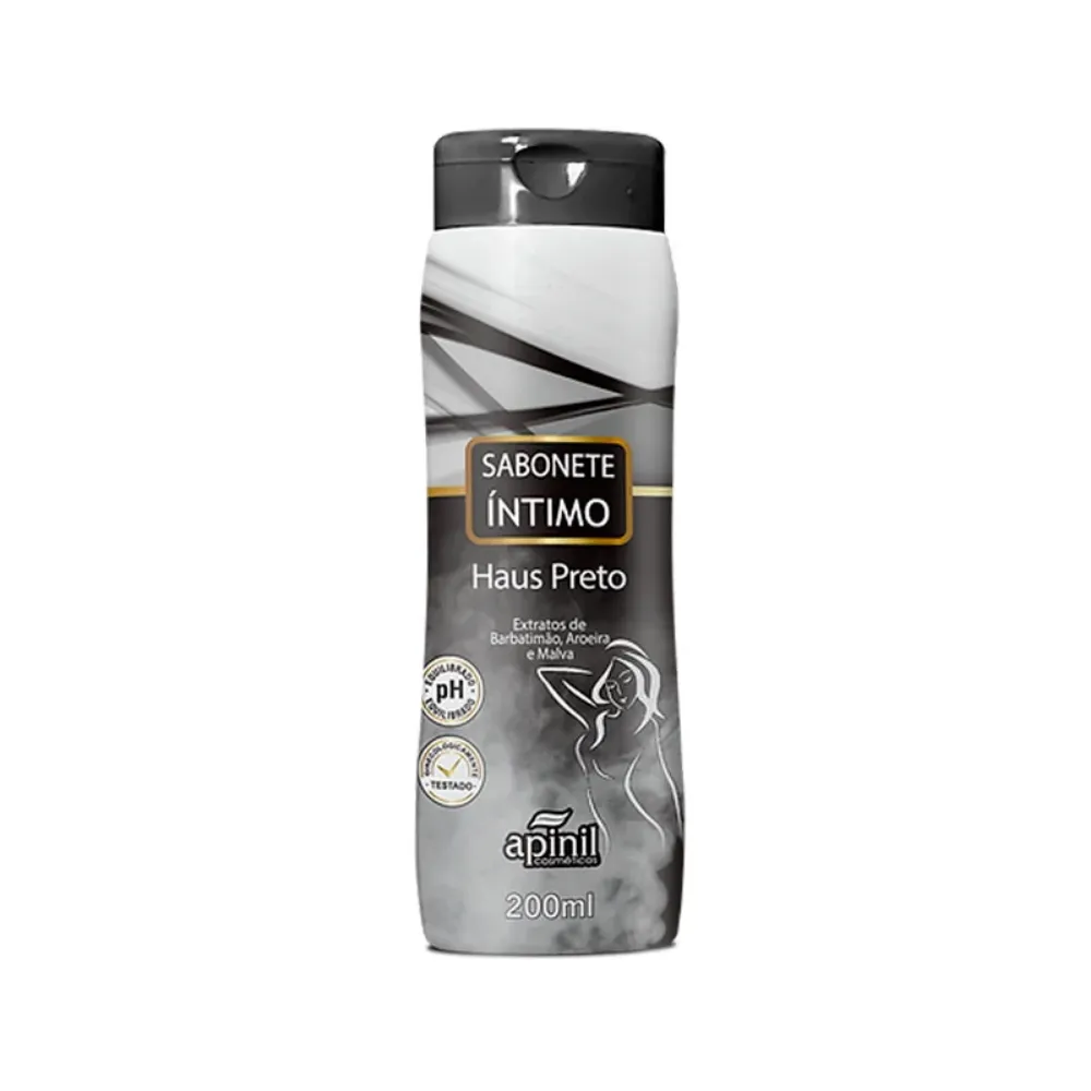 Imagen de JABON LIQ.INTIMO HAUS PRETO APINIL 200ML