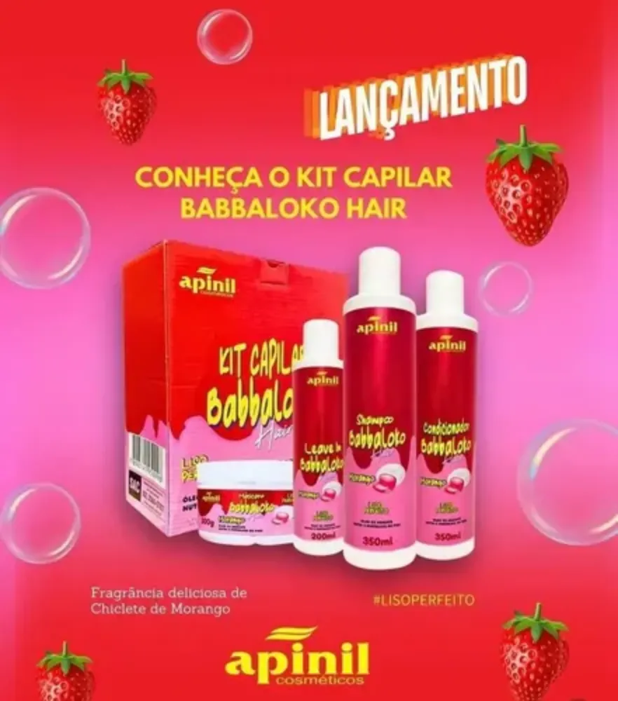 Imagen de KIT CAPILAR BABBALOKO MORANGO 4PCS APINIL