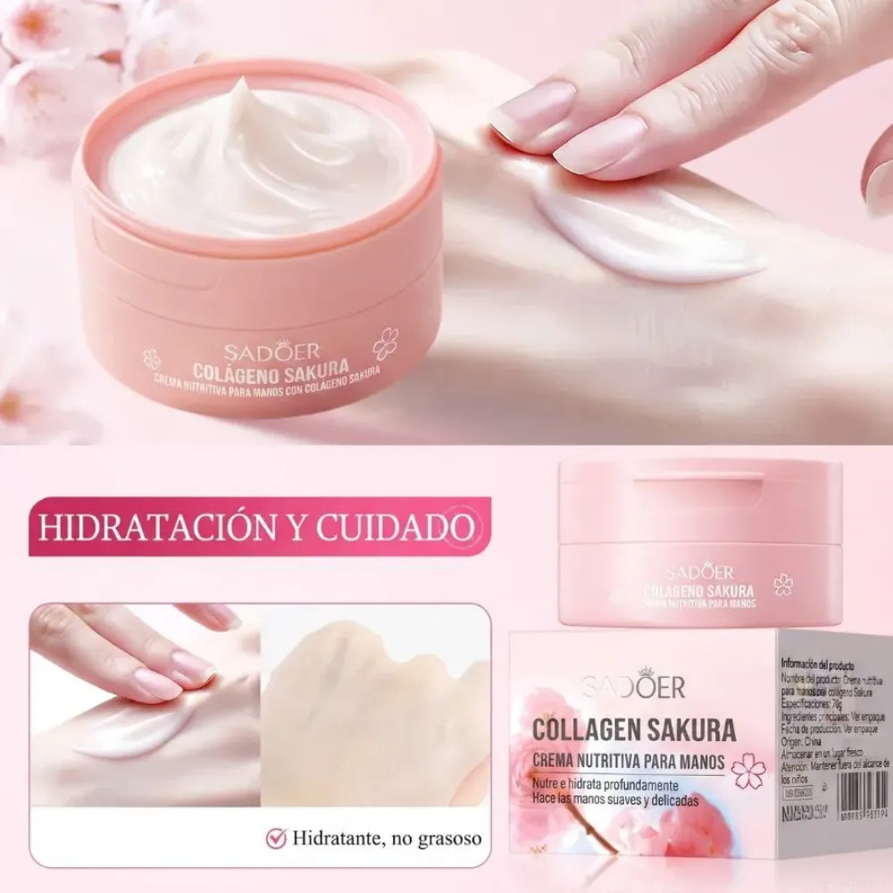 Imagen de CREMA DE MANOS SADOER COLLAGEN SAKURA SD03540