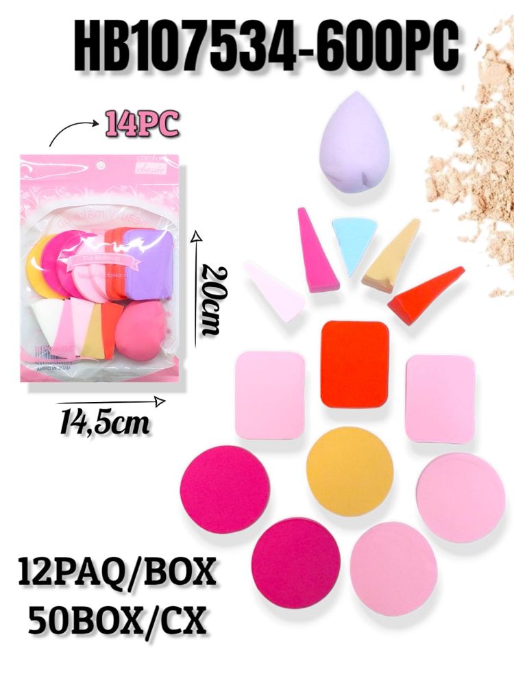Imagen de KIT DE ESPONJAS 14PCS HB107534