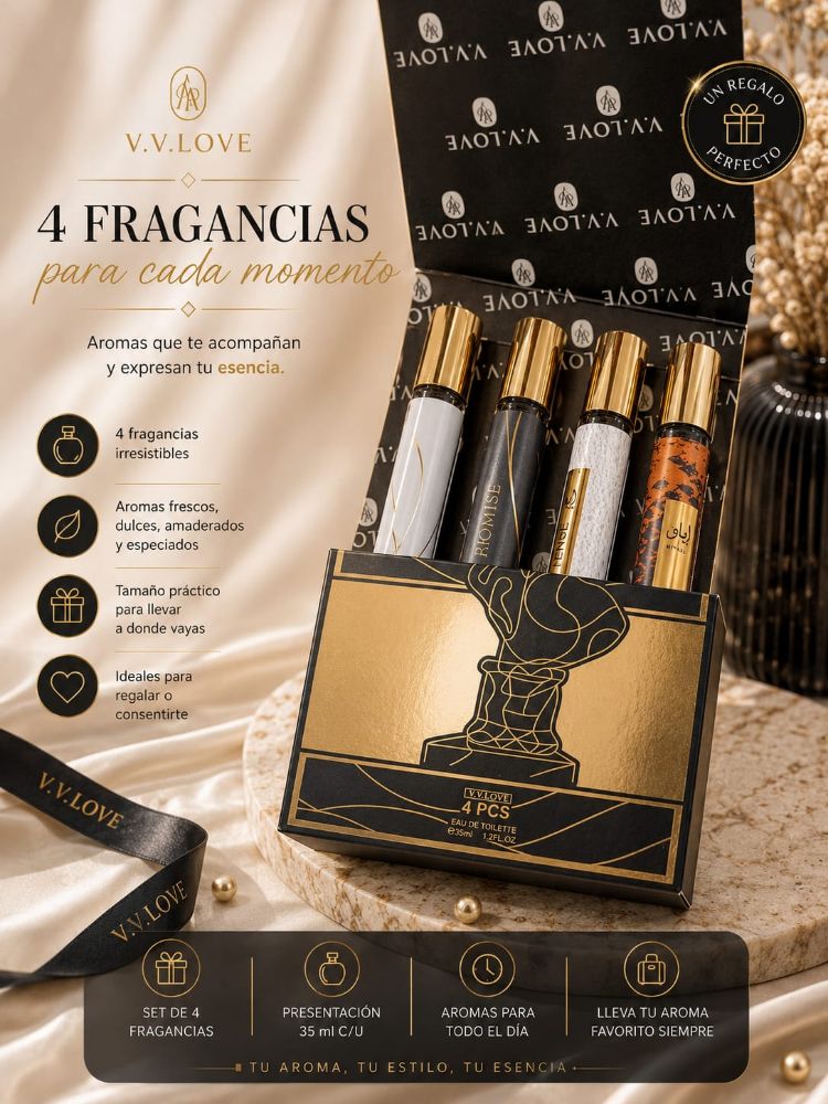 Imagen de KIT PERFUME V.V.LOVE 4PCS HIS PROMISE VL9054-S17