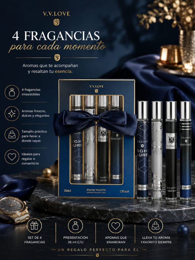 Imagen de KIT PERFUME V.V.LOVE 4PCS VL9054-S11