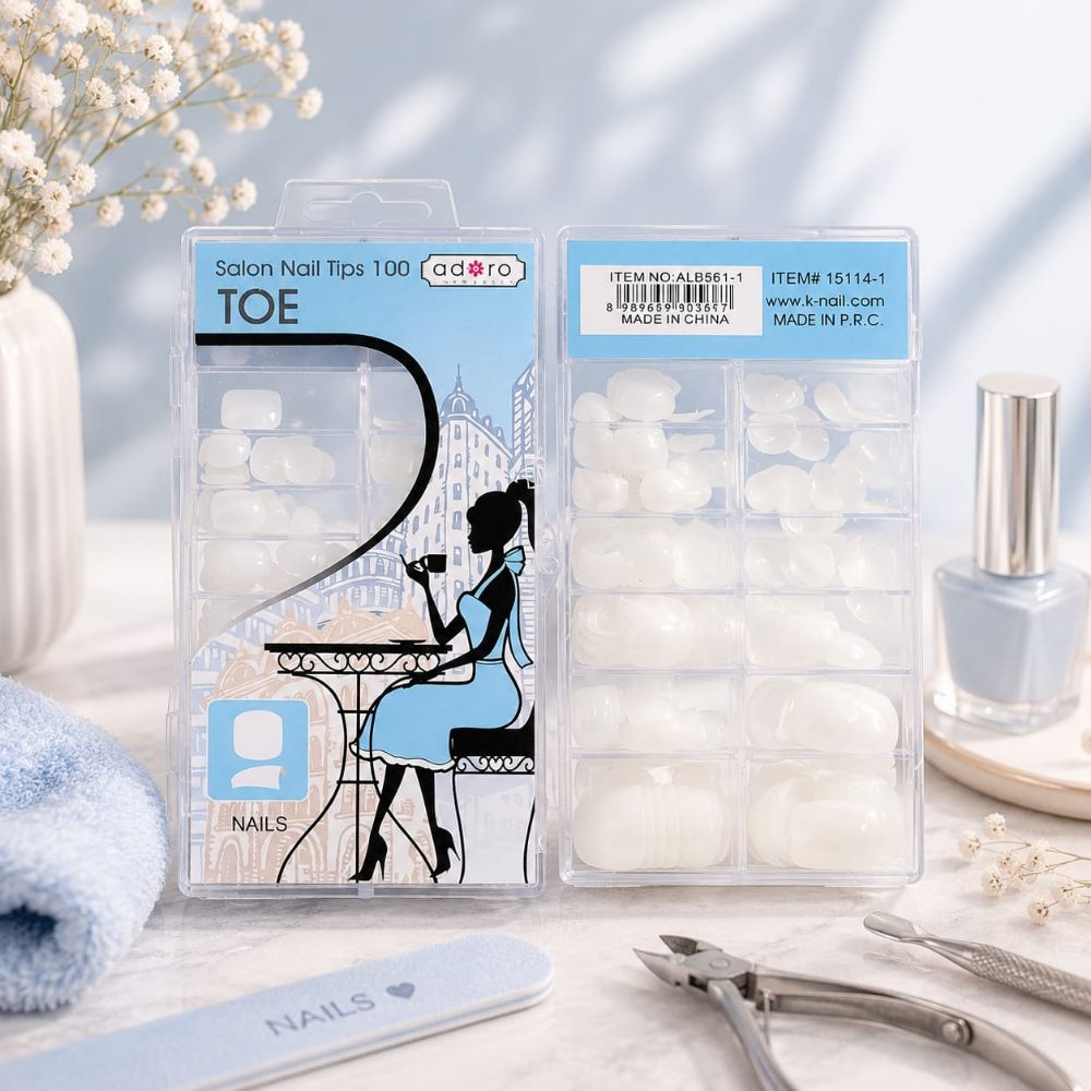 Imagen de UÑAS POSTIZA EN CAJA CELESTE 100UNID 8057