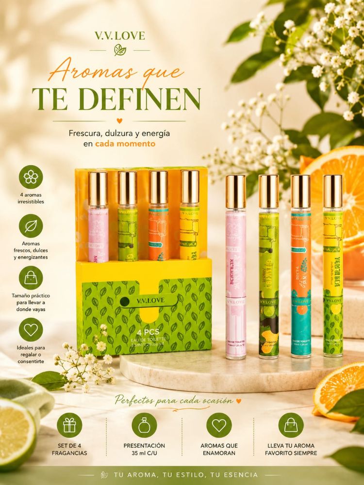 Imagen de KIT PERFUME V.V.LOVE 4PCS CHARMING FRESH VL9054-S15