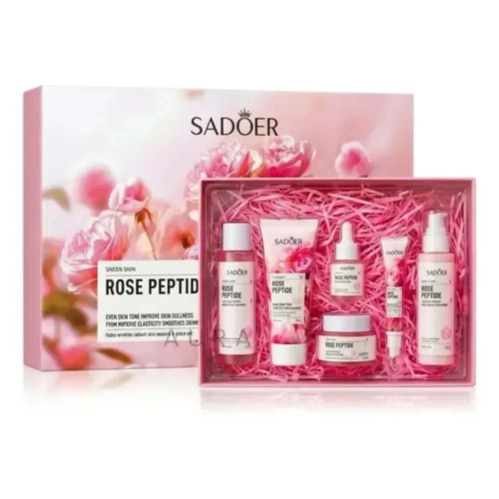 Imagen de SADOER KIT FACIAL 6PCS ROSE PEPTIDE SD87638