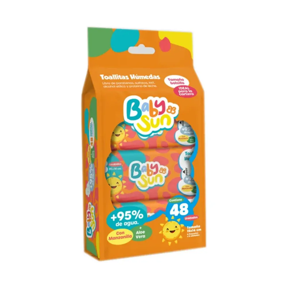 Imagen de TOALLITA BABYSUN MINI X6 PAQ CAMOMILA