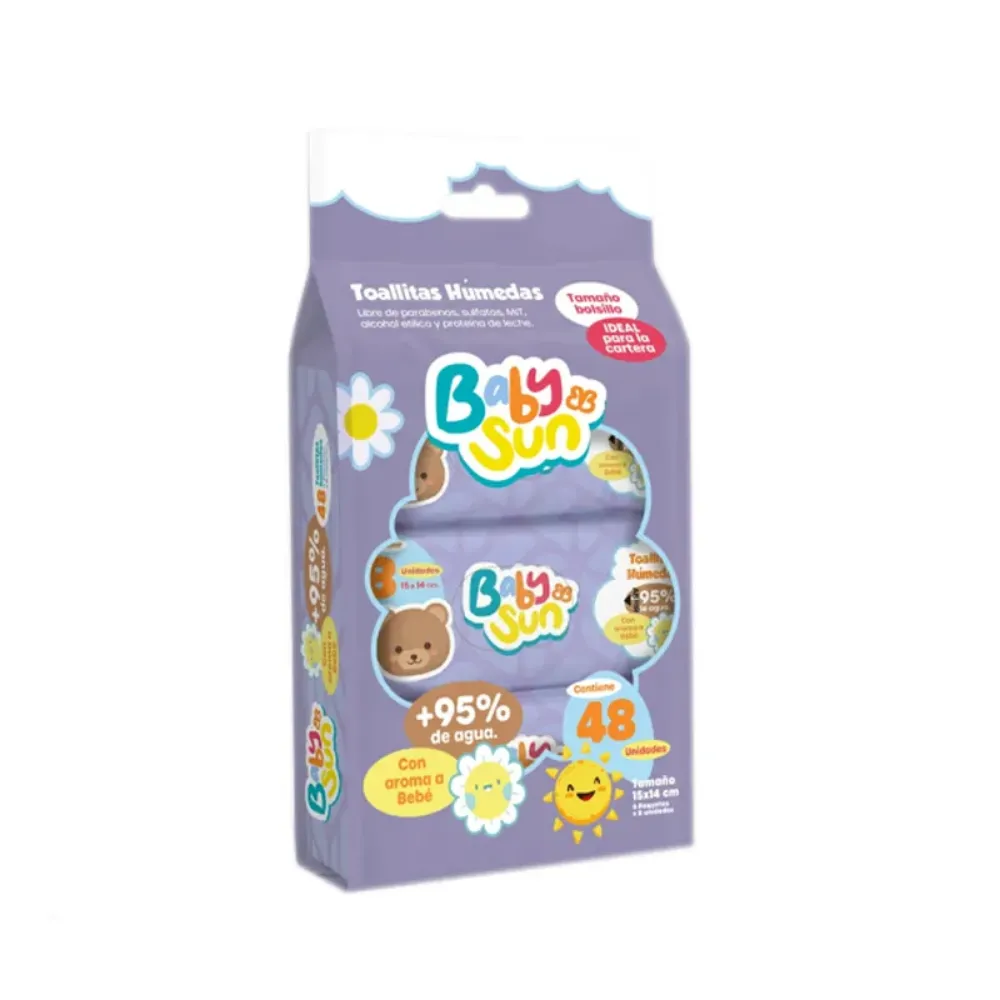Imagen de TOALLITA BABYSUN MINI X6PAQ AROMA BEBE