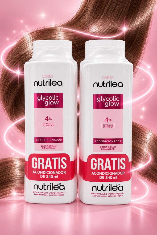 Imagen de NUTRILEA CY PACK SH X 650ML +ACOND GLICOLIC GLOW 340ML